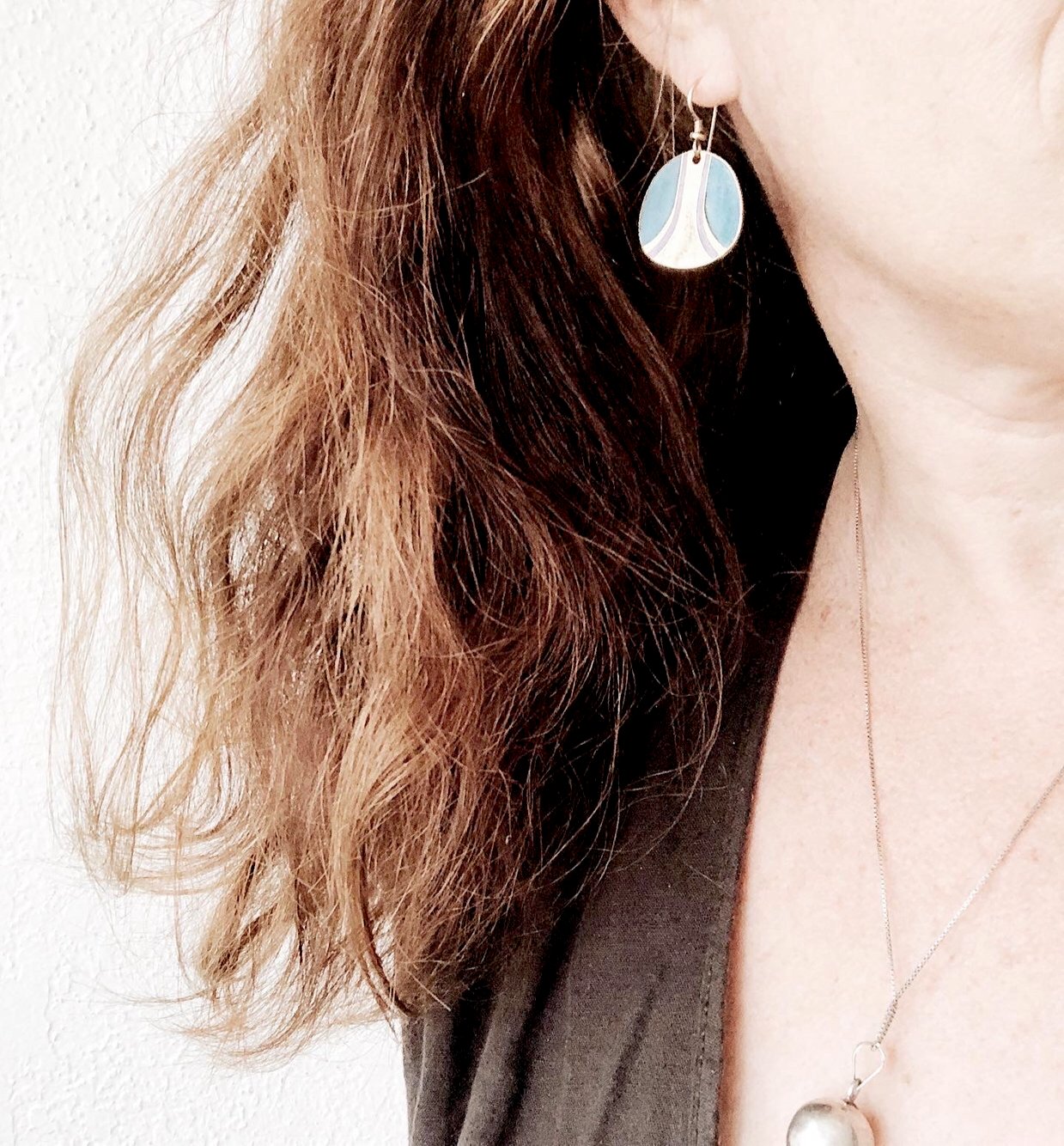Vintage Laurel Burch Enamel Earrings