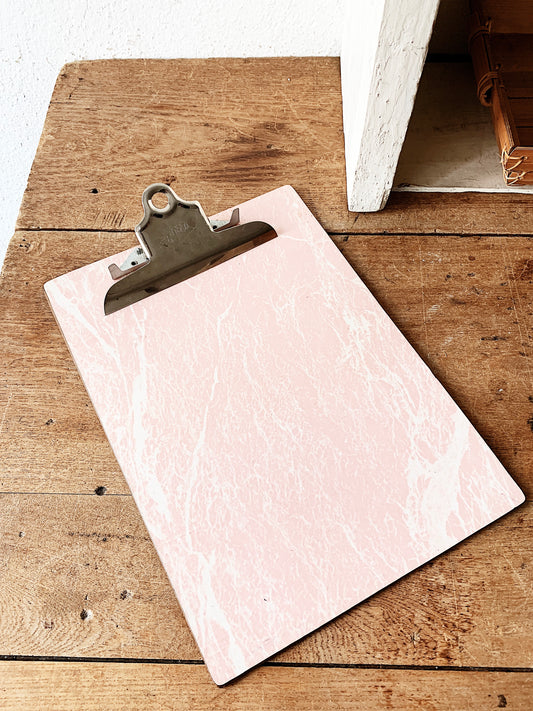 Vintage Marbled Pink Clipboard