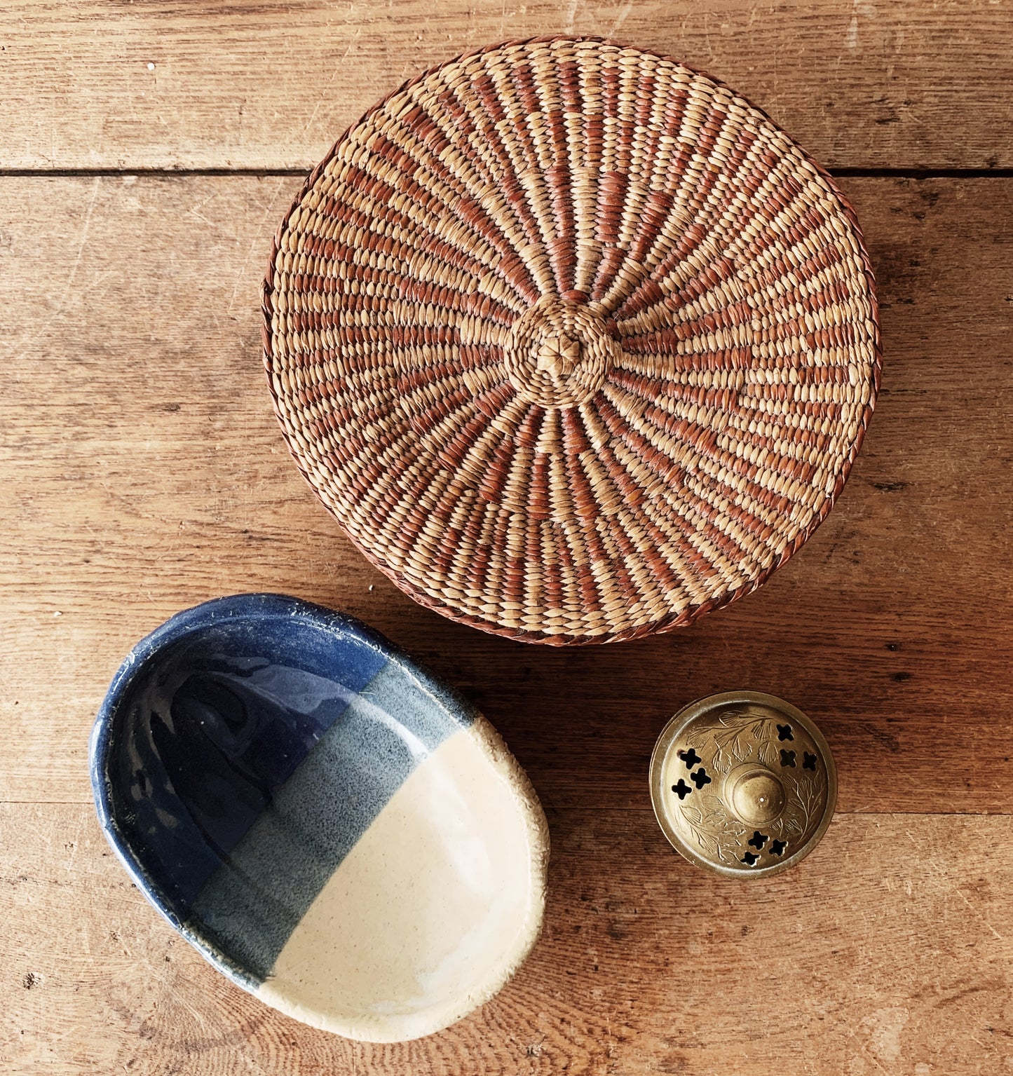 Woven Lidded Basket