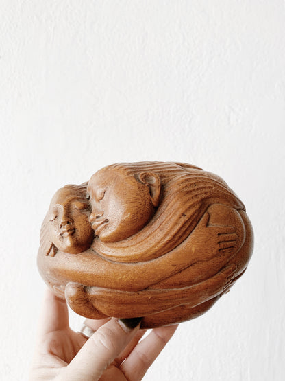 Vintage Carved Wood Lovers