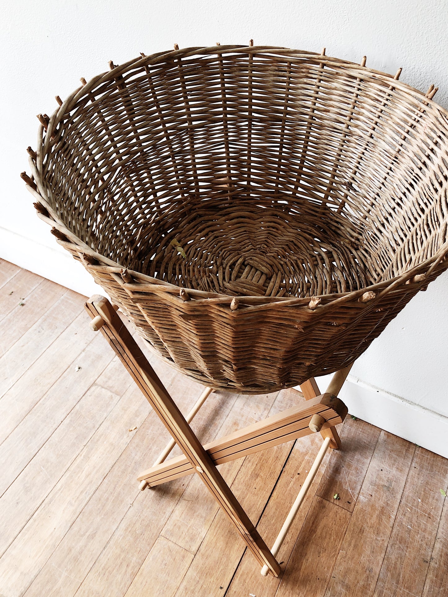 Vintage Laundry Basket and Stand