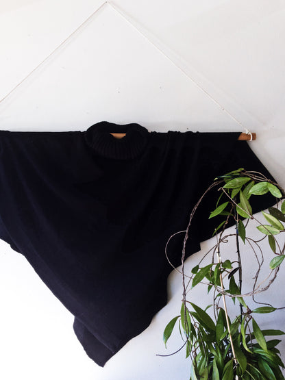 Black Knit Esprit Poncho