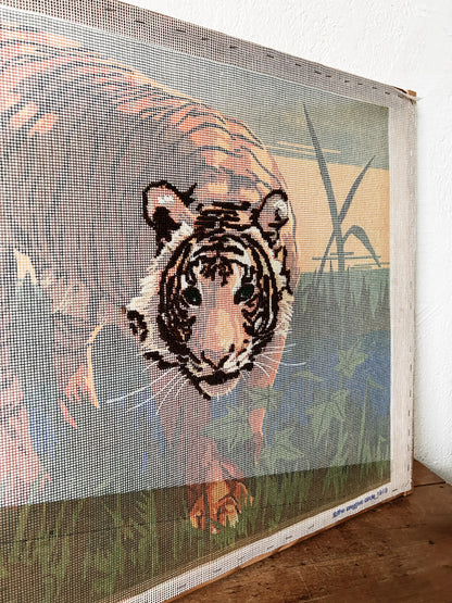 Vintage Tiger Needlepoint