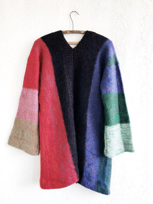 Vintage Mohair Colorblock Cardigan