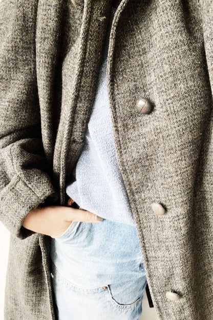 Vintage HarrisTweed Handwoven Scottish Wool Coat