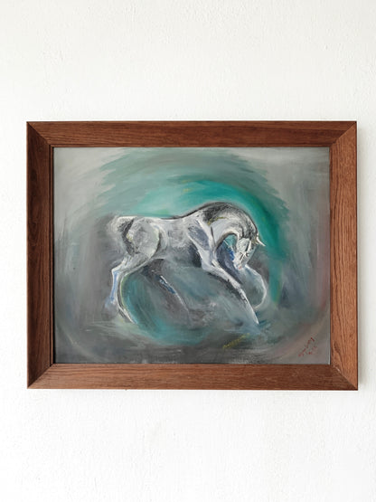 Mid Century Original Signed Oil Painting