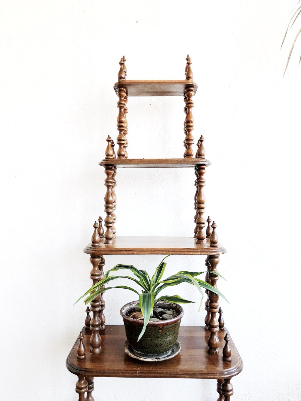 Tall Vintage Spindle Shelf