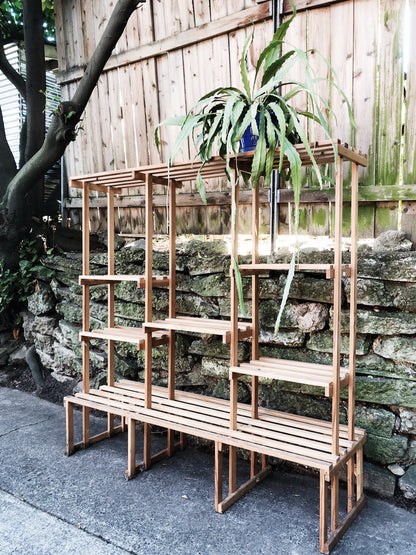 Multi Tiered Slatted Shelf