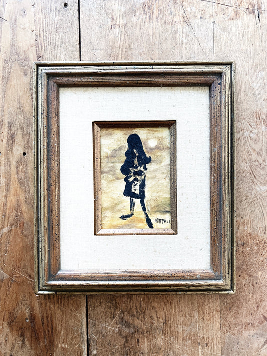 Vintage Original Framed Watercolor
