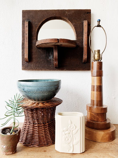 Vintage Handmade Mirror Shelf