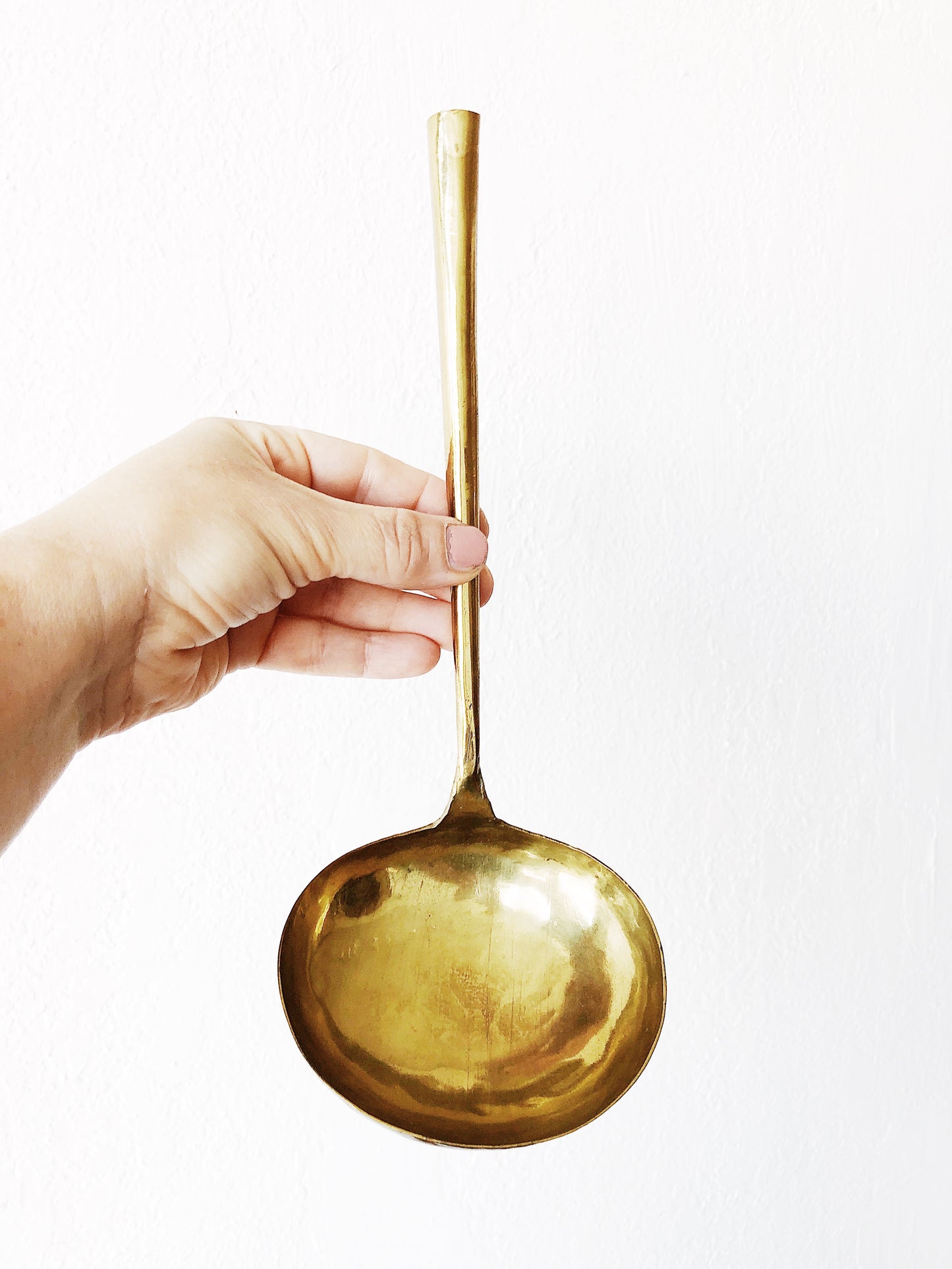 Vintage Hammered Brass Spoon