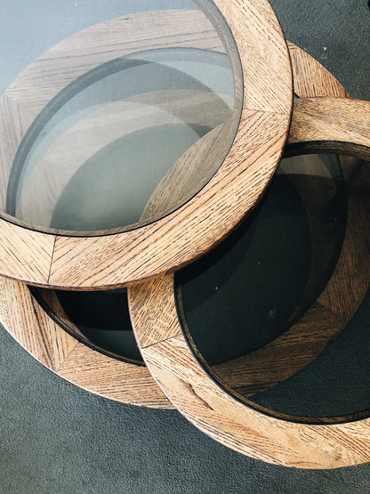 RESERVED BLOMSTER  Vintage Expanding Circular Coffee Table