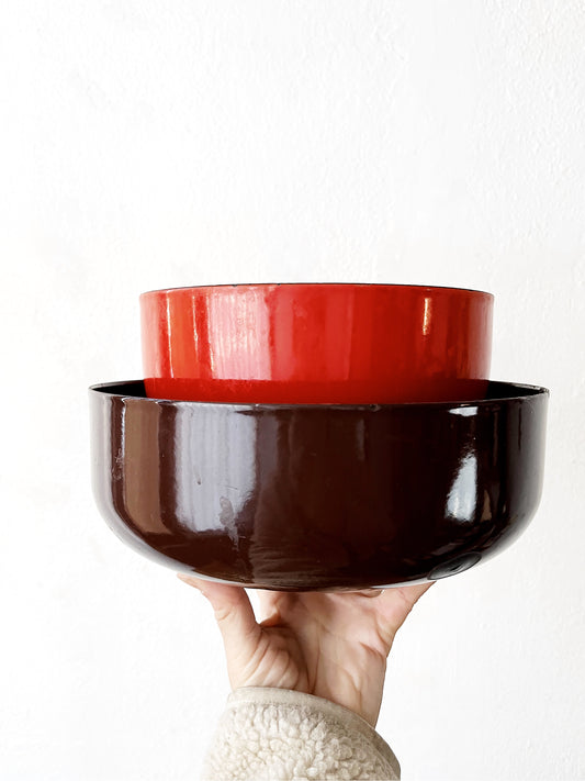 Mid Century Enamel Serving Bowl
