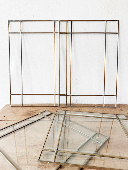 Antique Leaded Brass Window Panel