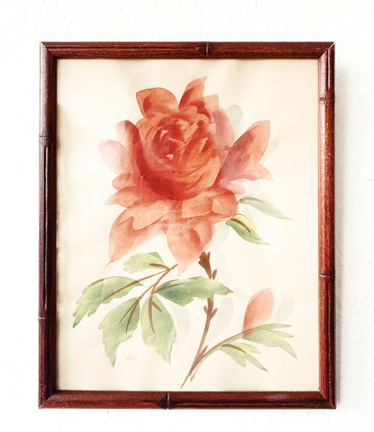 Vintage Framed Watercolor