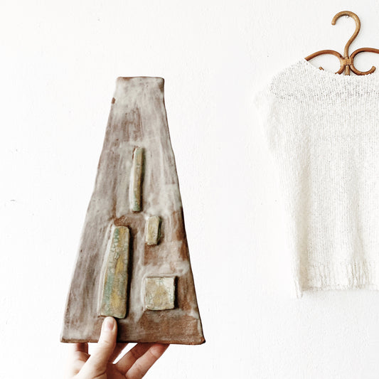 Vintage Hand Built Pottery Vase