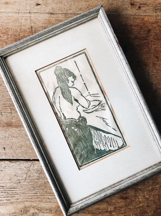 Vintage 1960s Block Print