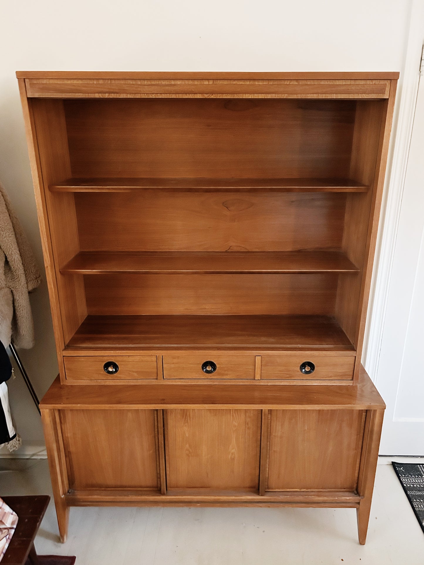 Mid Century Two Piece Hutch