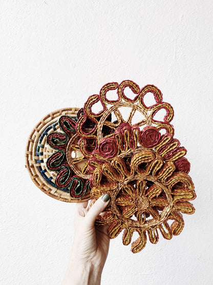 Set of Vintage Woven Trivets
