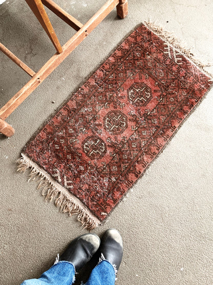 Vintage Hand Knotted Wool Rug