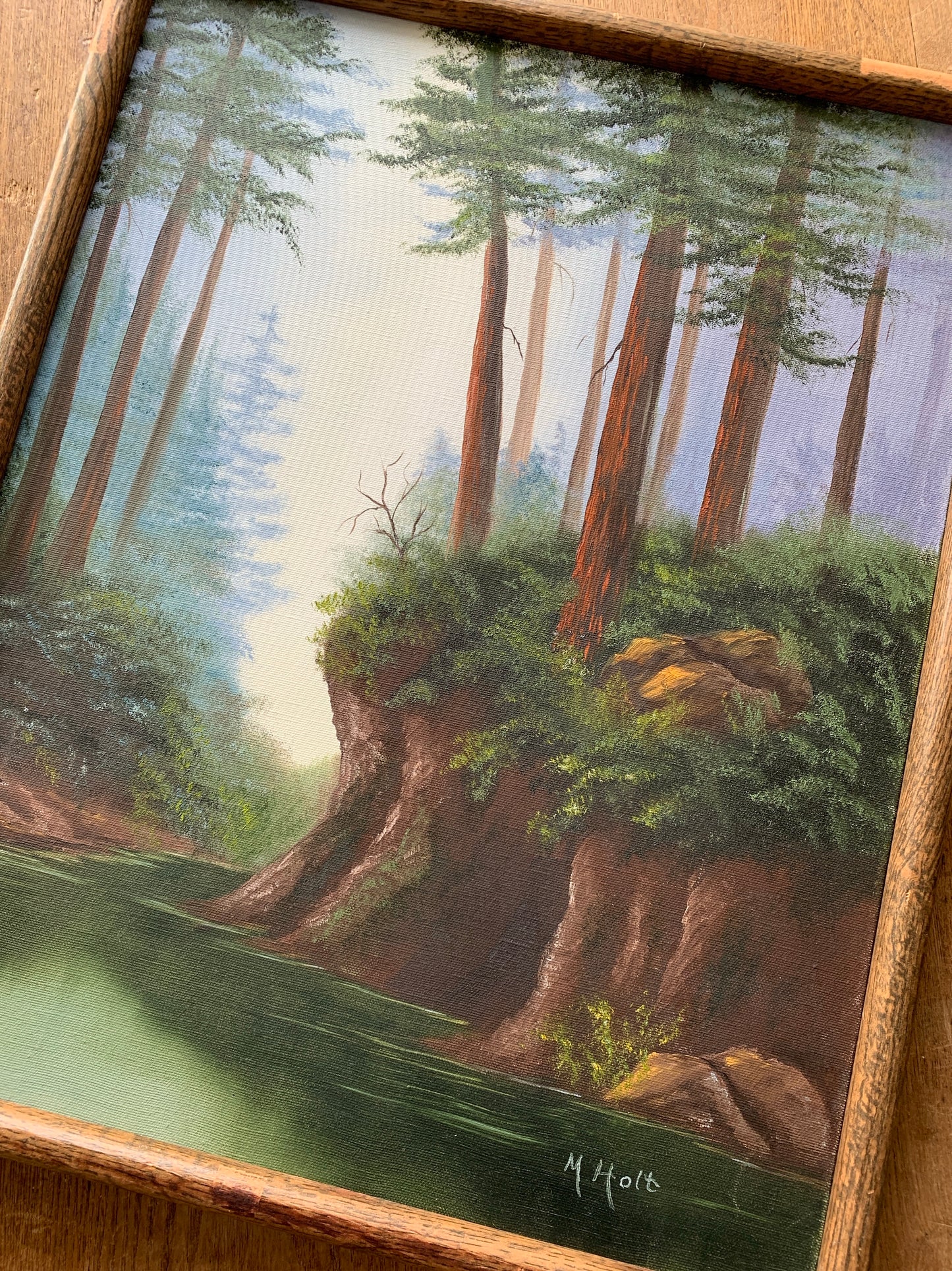 Framed Vintage Landscape Painting