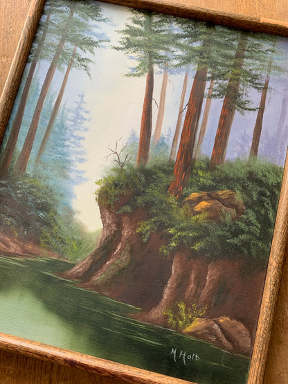 Framed Vintage Landscape Painting
