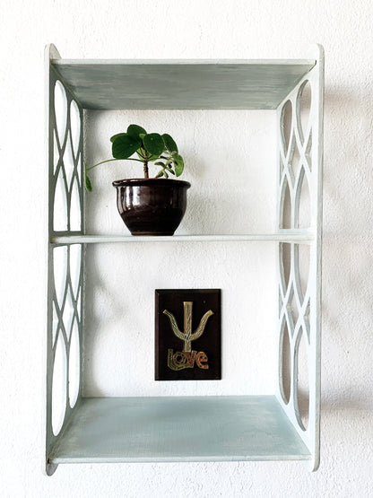 Vintage Wood Cutout Shelf