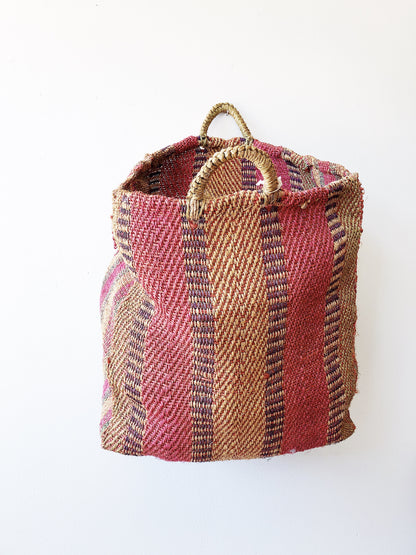 Vintage Colorful Straw Tote