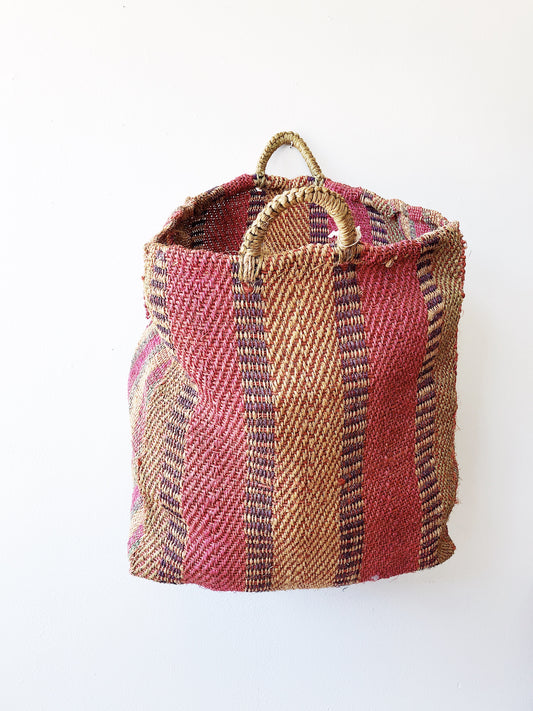 Vintage Colorful Straw Tote