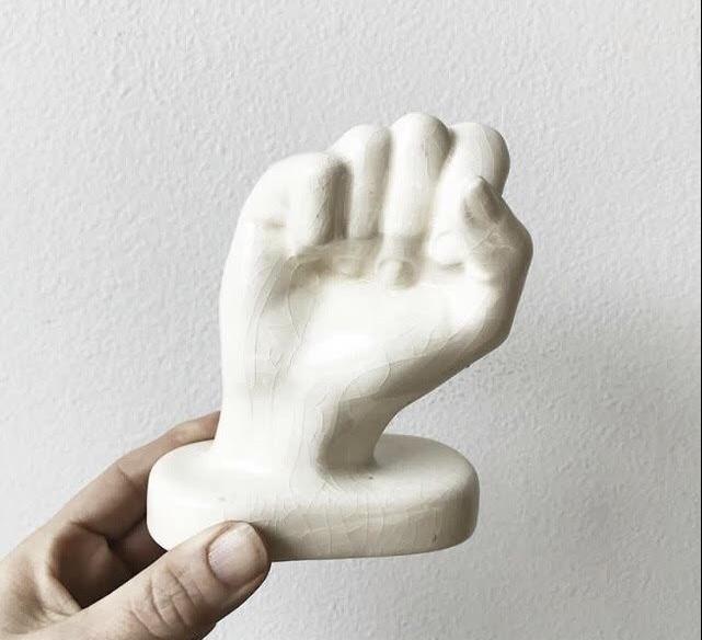 Vintage Nancy Funk Pop Art Ceramic Hand