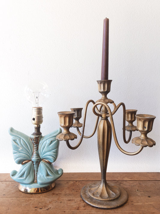 Vintage Weighty Candelabra