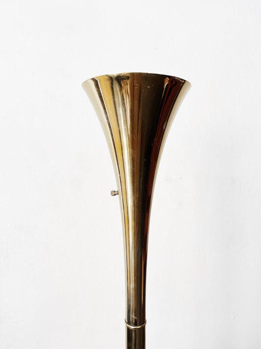 Mid Century Trumpet Torchiere Lamp