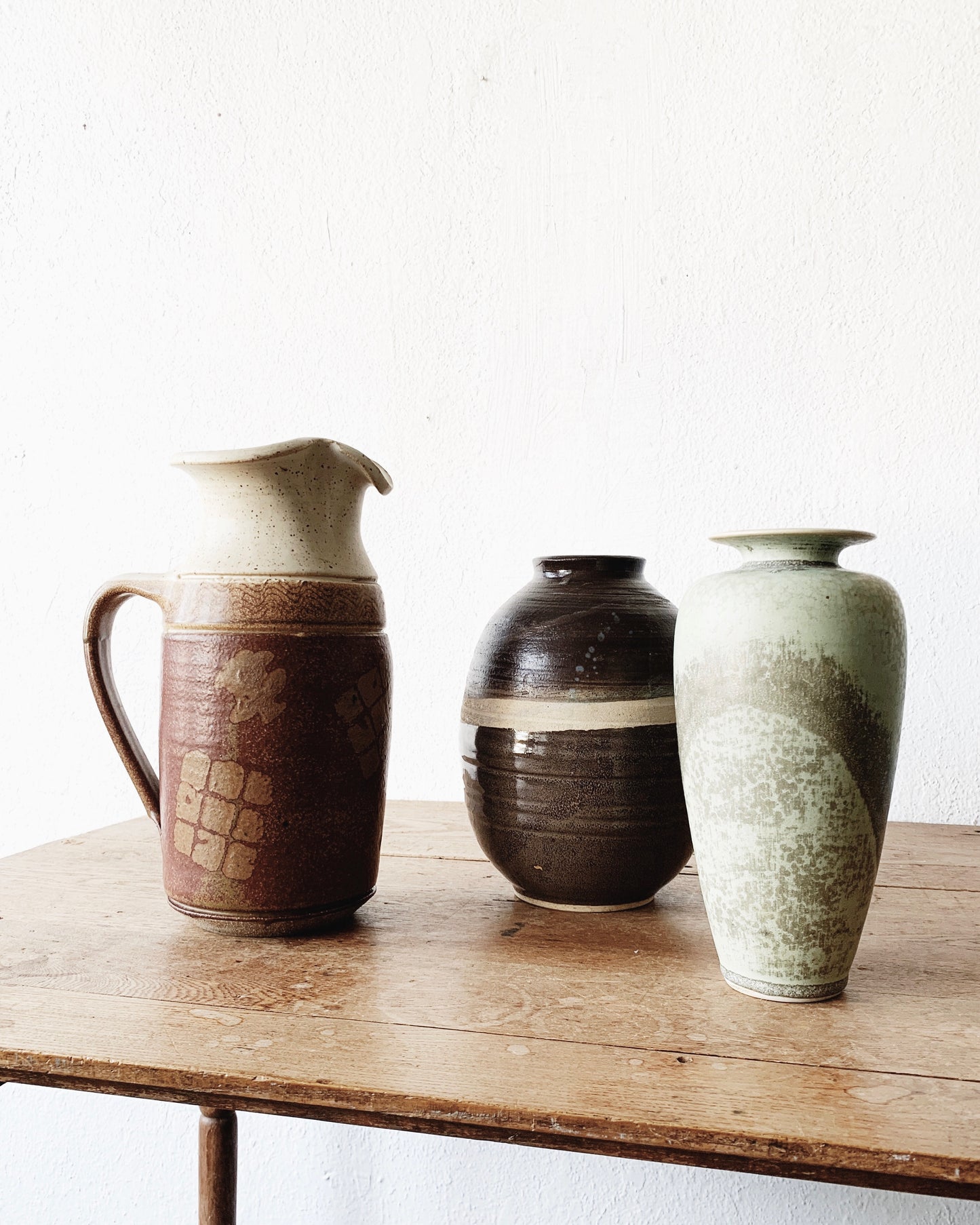 Large Vintage Pottery Pitcher