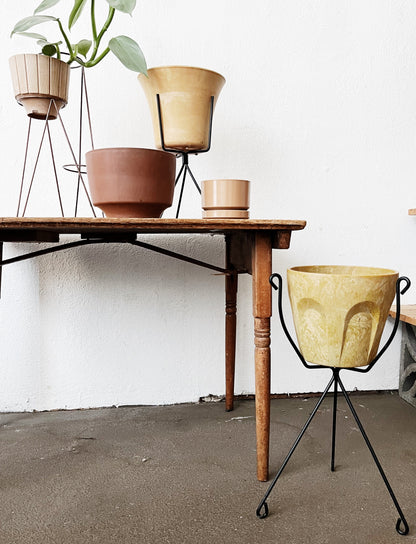 Mid Century Planters and Stands