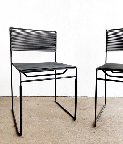 Pair Original Giandomenico Belotti for Fly Line Spaghetti Chairs