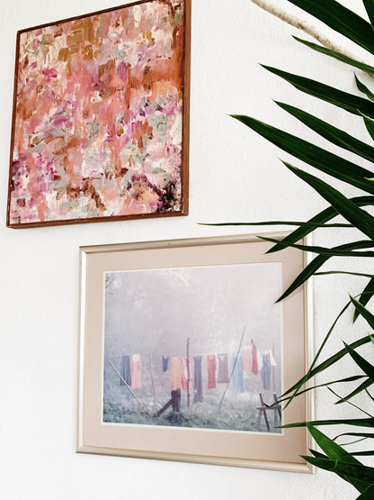 Vintage Framed Abstract Painting