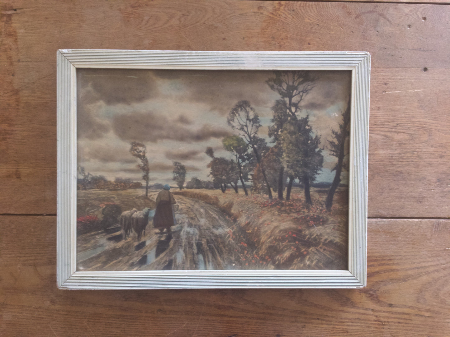 Vintage Country Scene Lithograph