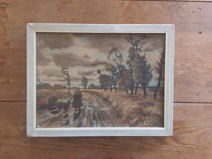 Vintage Country Scene Lithograph