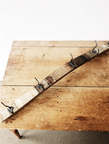 Vintage Barrel Stave Coat Rack