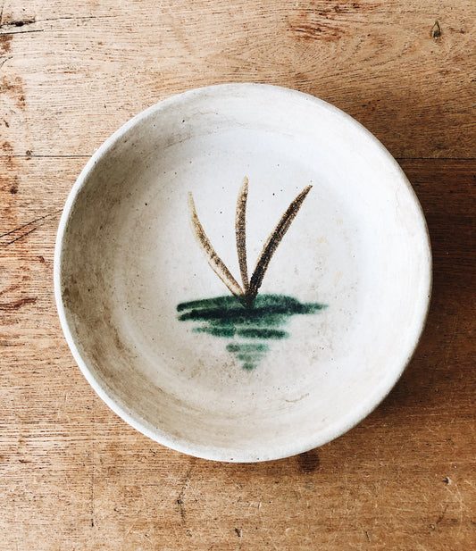 Vintage Stoneware Agave Bowl