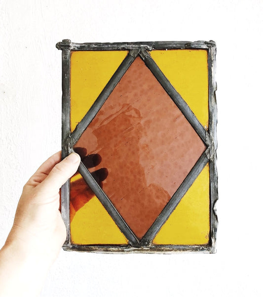 Vintage Stained Glass Panel