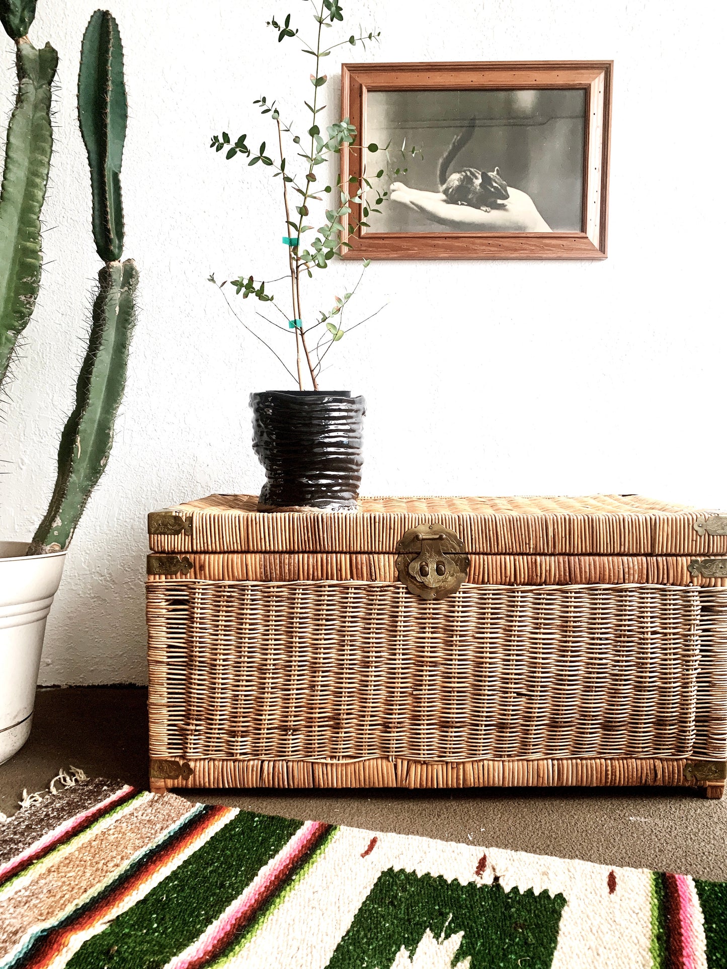 Vintage Wicker Trunk