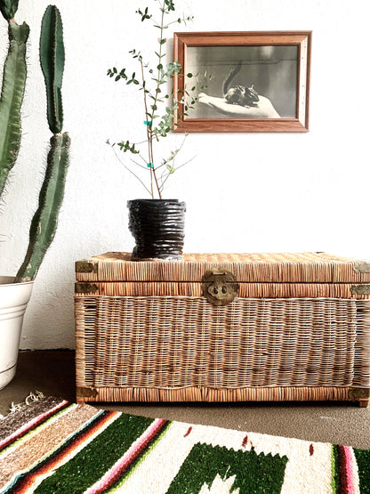 Vintage Wicker Trunk