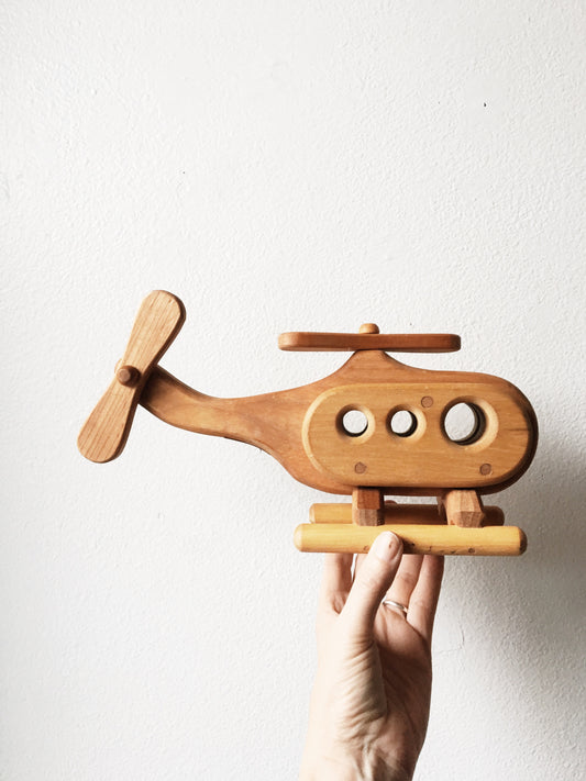 Handmade Wood Helicopter