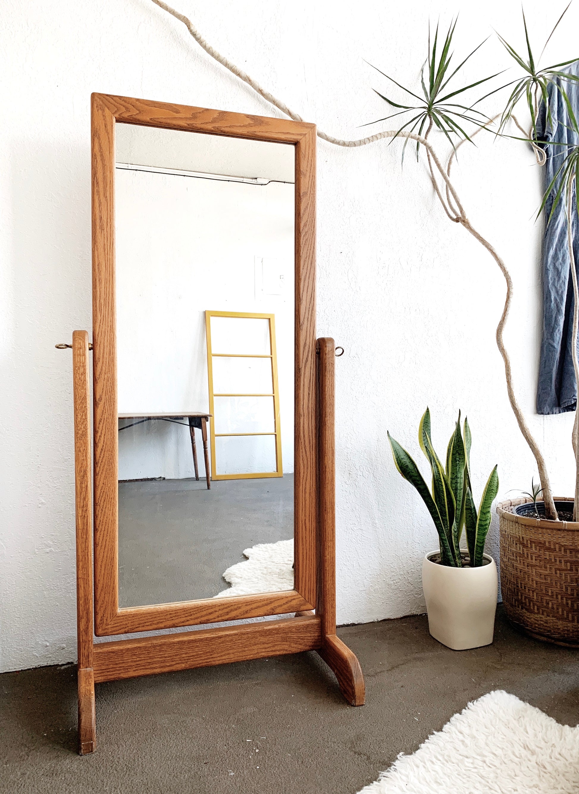 vintage dressing mirror Vintage Oak Dressing Mirror – Maven Collective