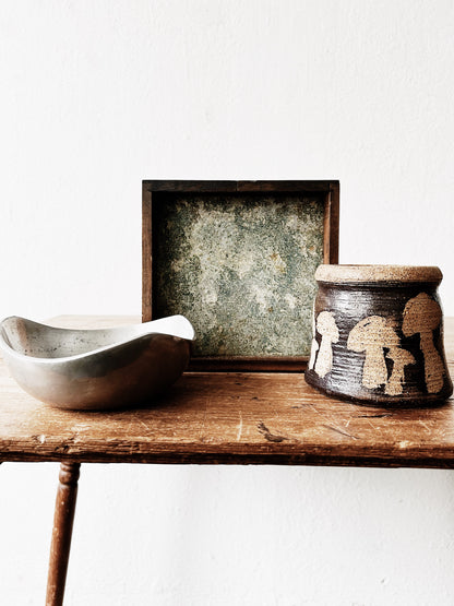 Vintage Mushroom Stoneware Vessel