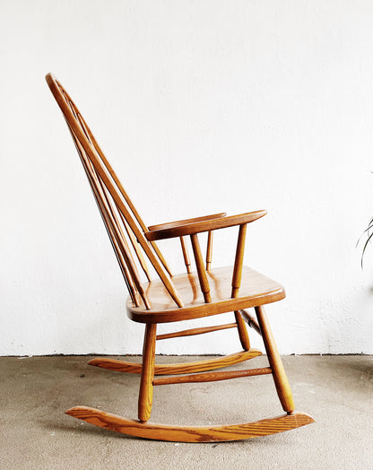 Vintage S Bent Brothers Oak Rocker