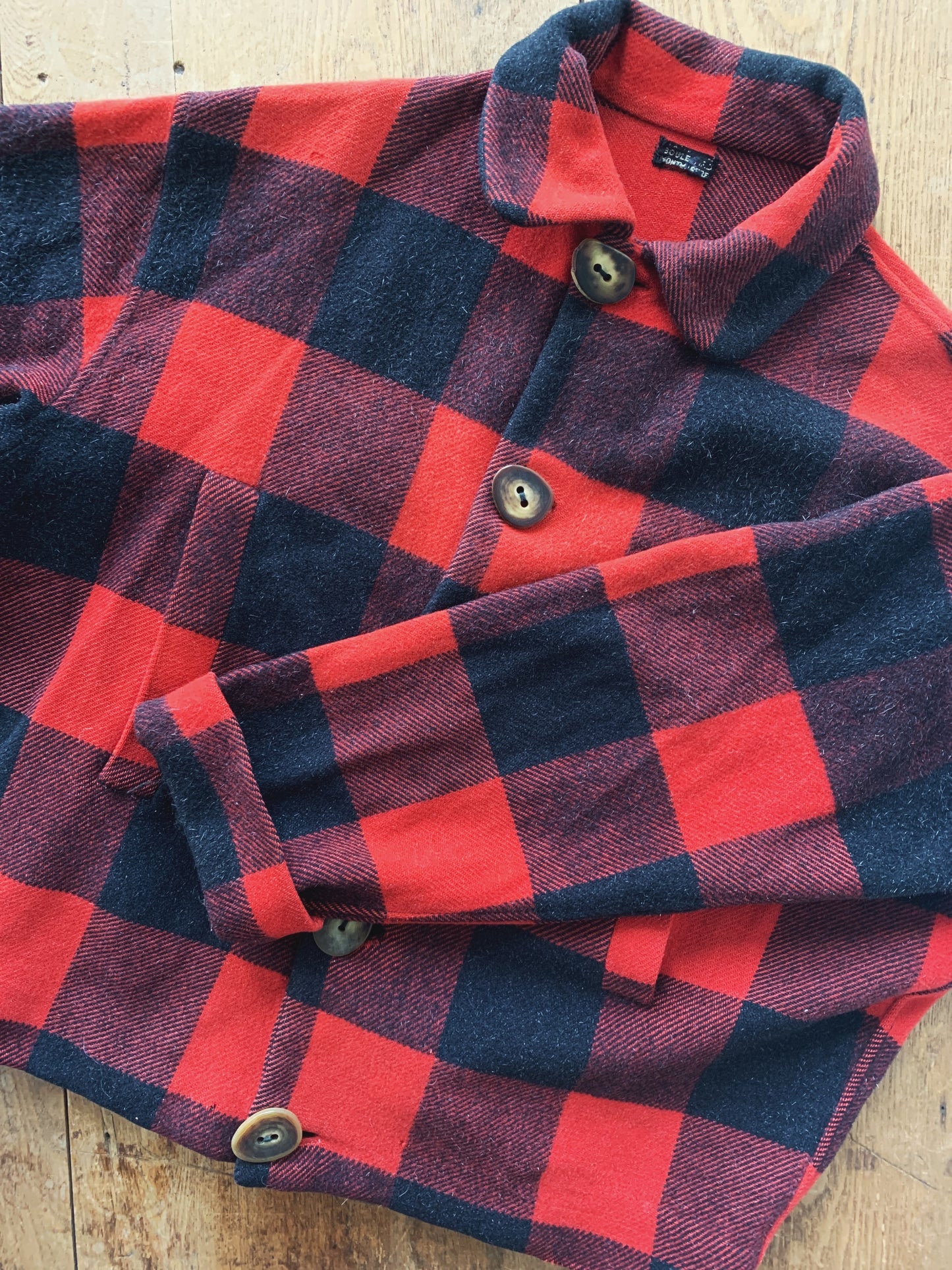 Vintage Wool Buffalo Plaid Jacket