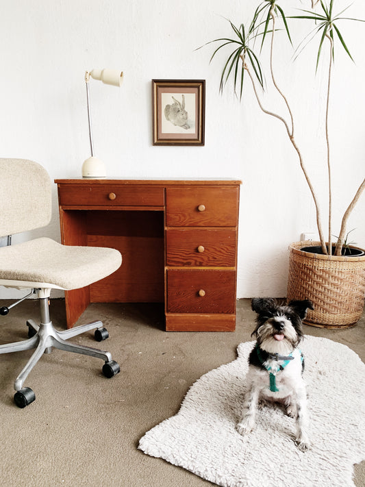 Vintage Wood Student Desk