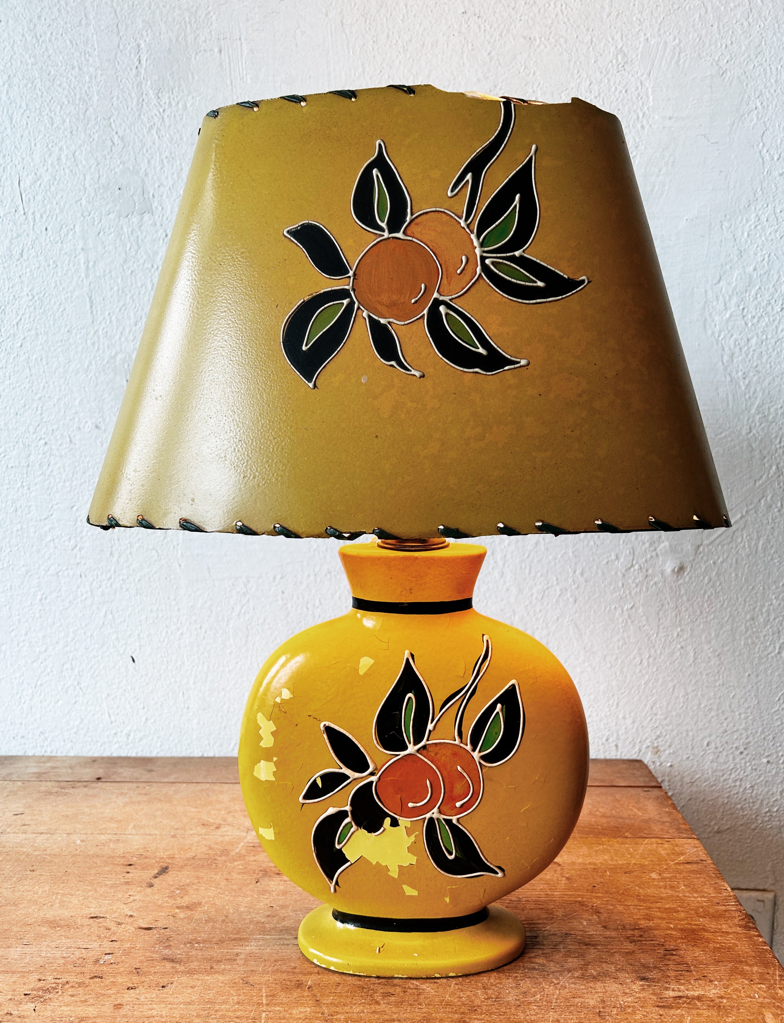 Antique Ceramic Lamp with Shade